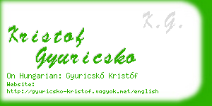 kristof gyuricsko business card